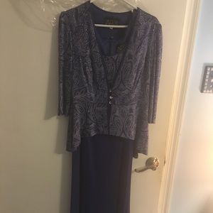 Navy blue evening gown